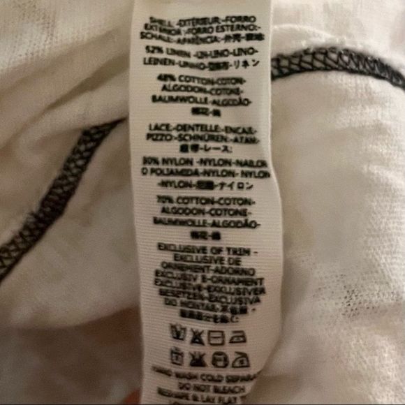 Free People Linen Blend Top in White Size M - Picture 4 of 4